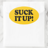 SUCK HET! OVALE STICKER (Tas)