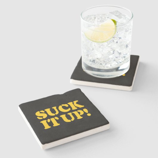SUCK HET! STENEN ONDERZETTER (Zijkant)