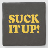 SUCK HET! STENEN ONDERZETTER (Voorkant)