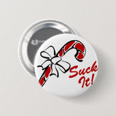 Suck it Candy Cane Ronde Button 5,7 Cm (Voorkant /achterkant)