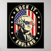 Suck It Engeland George Washington 1776 VS Amerika Poster (Voorkant)