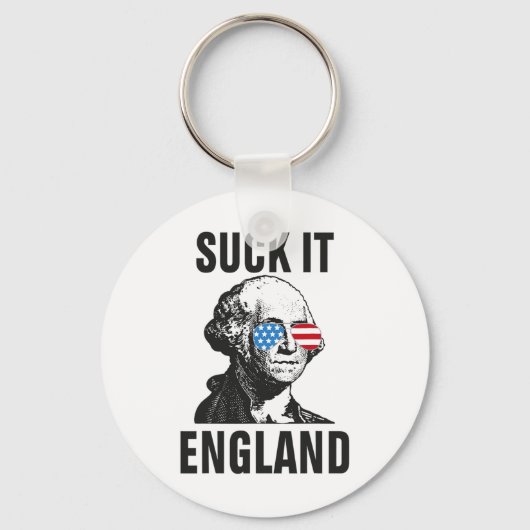 Suck-it Engeland Grappig 4 juli George Washingto Sleutelhanger (Voorkant)