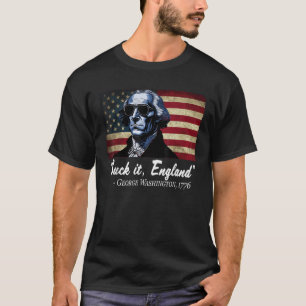 SUCK IT ENGELAND Grappig 4 juli George Washingto T-shirt