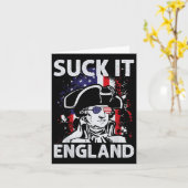 Suck It Engeland Grappige 4 juli Herdenkingsdag Kaart (Gele Bloem)