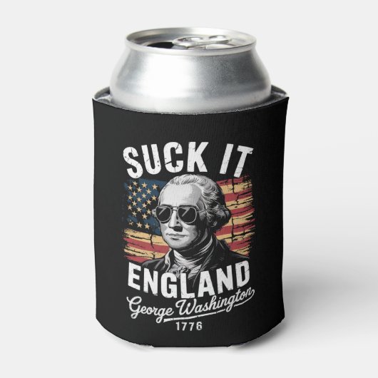Suck It England, 4 juli George Washington 1776 Blikjeskoeler (Blikje Voorkant)