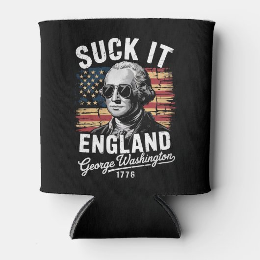 Suck It England, 4 juli George Washington 1776 Blikjeskoeler (Voorkant)