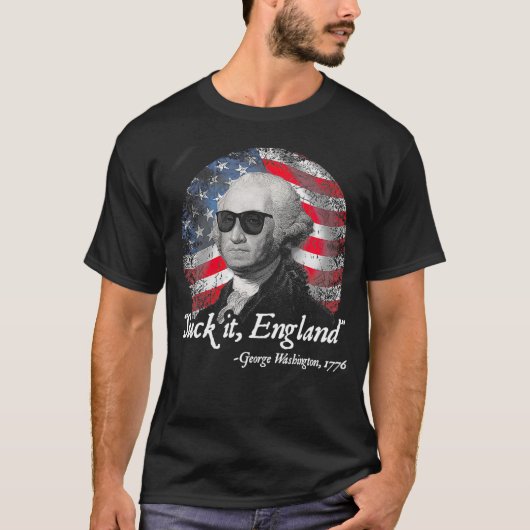Suck It England George Washington 1776 T-shirt (Voorkant)