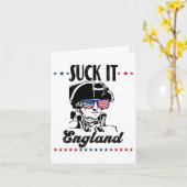 Suck It England Grappig 4 juli - George Washing Kaart (Gele Bloem)