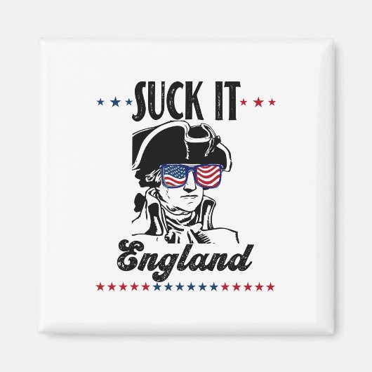 Suck It England Grappig 4 juli - George Washing Magneet (Voorkant)