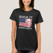 Suck It England Grappig 4 juli George Washington T-shirt (Voorkant)