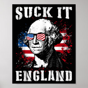 Suck It England Grappig 4 juli herdenkingsdag Poster