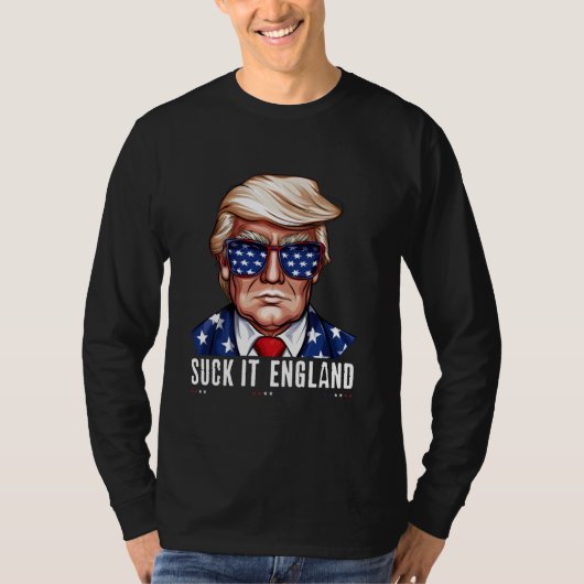 Suck it England Grappig 4 juli T-shirt (Voorkant)
