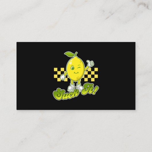 Suck It Green Limoen Lemon Love Funny Mexicaanse P Visitekaartje (Achterkant)