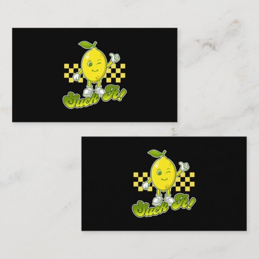 Suck It Green Limoen Lemon Love Funny Mexicaanse P Visitekaartje (Voorkant / Achterkant)