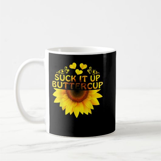Suck It Up Buttercup Sunflower Koffiemok (Links)