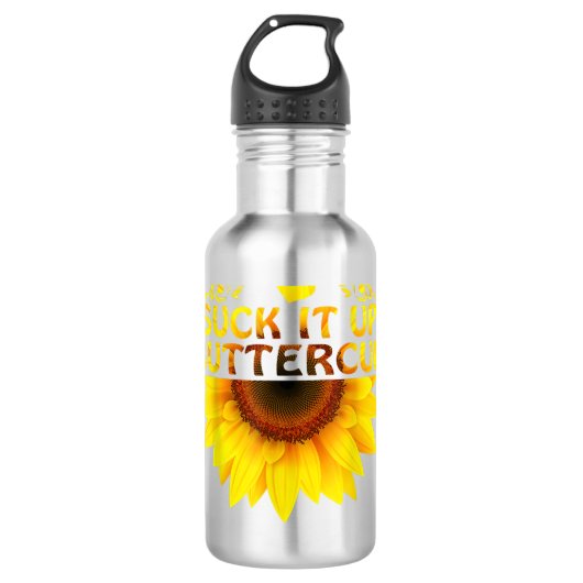 Suck It Up Buttercup Sunflower Waterfles (Voorkant)