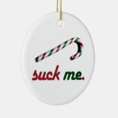 SUCK ME CANDY CANE -.png Keramisch Ornament (Rechts)