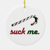 SUCK ME CANDY CANE -.png Keramisch Ornament (Achterkant)