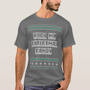 Suck mijn kerstSnoep koppels volwassen Humor Lover T-shirt