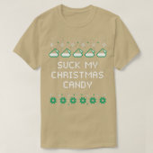 Suck mijn kerstSnoep koppels volwassen Humor Lover T-shirt (Design voorkant)