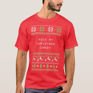 Suck mijn kerstSnoep koppels volwassen Humor Lover T-shirt