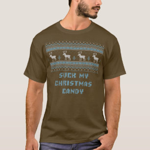 Suck mijn kerstSnoep koppels volwassen Humor Lover T-shirt