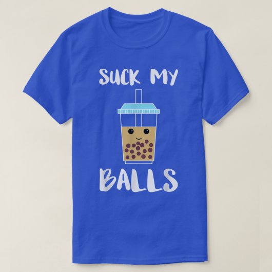 Suck My Balls Boba Tea Bubble Tea T-shirt (Design voorkant)