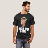 Suck My Balls Bubble Tea Boba Tapioca Pearl Drink  T-shirt (Voorkant volledig)