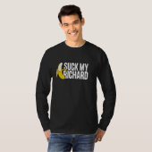 Suck My Richard Offensive Crude Humor Graphic T-shirt (Voorkant volledig)