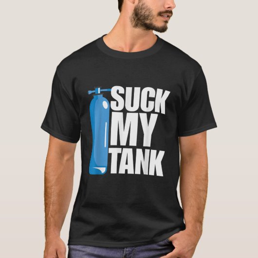 Suck My Tank Funny Scuba Diving T-Shirt (Voorkant)