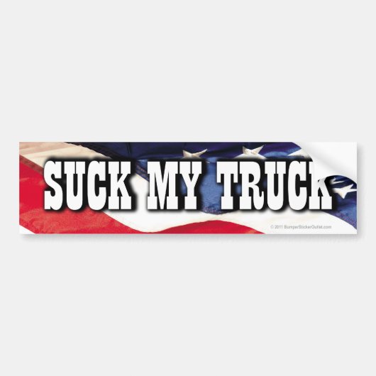Suck My Truck Bumpersticker (Voorkant)
