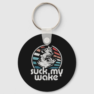 Suck My Wake Jet Ski Retro 70s Funny Jet Skiing Vi Sleutelhanger