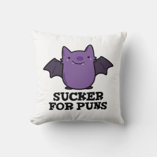 Sucker for Puns Funny Baby Bat Pun Kussen