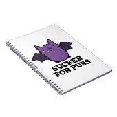 Sucker for Puns Funny Baby Bat Pun Notitieboek (Rechterzijde)