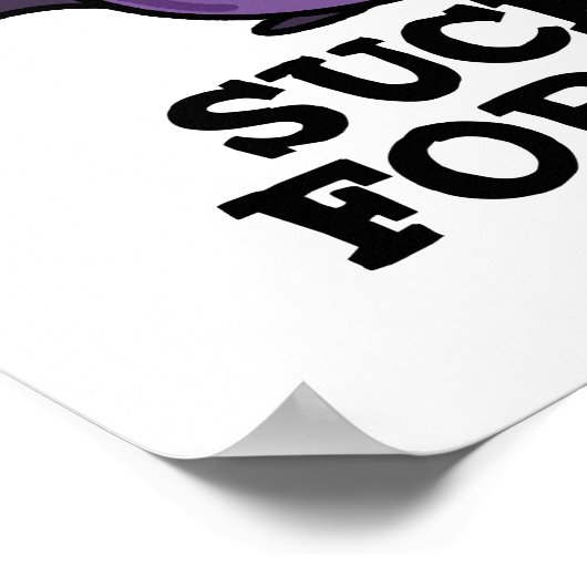 Sucker for Puns Funny Baby Bat Pun Poster (Hoek)