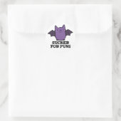 Sucker for Puns Funny Baby Bat Pun Ronde Sticker (Tas)