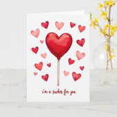 Sucker For You Lollypop Kaart (Gele Bloem)