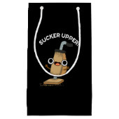 Sucker Upper Funny Vacuum Cleaner Pun Dark BG Klein Cadeauzakje (Voorkant)