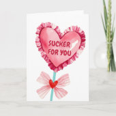 Sucker voor u Valentijnsdag Waterverf Bedankkaart (Voorkant)