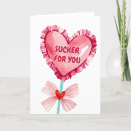 Sucker voor u Valentijnsdag Waterverf Bedankkaart