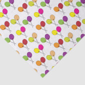 Suckers lolly's in groen, paarse, roze, geel tissuepapier (Detail)