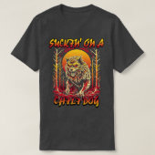 Suckin On A Chili Dog Meme Grappige Wolf Badass We T-shirt (Design voorkant)