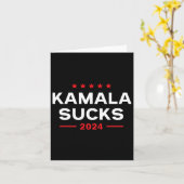 Sucks 2024 Anti Kamala Harris Kaart (Gele Bloem)