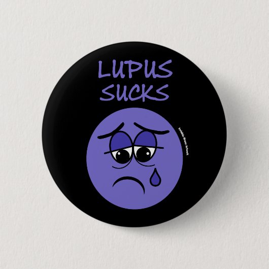 SUCKS...Lupus Ronde Button 5,7 Cm (Voorkant)