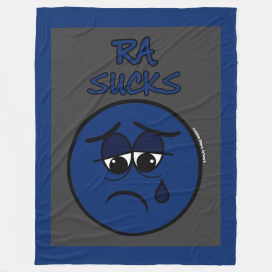 SUCKS...RA FLEECE DEKEN (Voorkant)