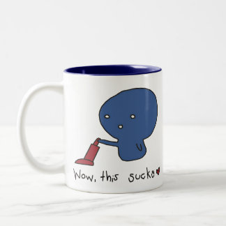 sucksshirtsmall, tweekleurige koffiemok