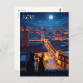 Sucre Bolivia katten nacht Briefkaart (Voorkant / Achterkant)