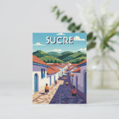 Sucre Bolivia Reizen Briefkaart (Staand voorkant)