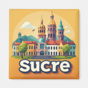 Sucre Bolivia Stad Reis Cadeau Herinnering 🗺️ Magneet