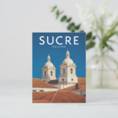 Sucre Bolivia White City Colonial Architecture Briefkaart (Staand voorkant)
